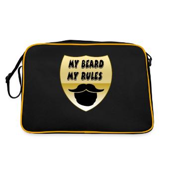 Bart - Retro Tasche - Schwarz/Gold - Hinten