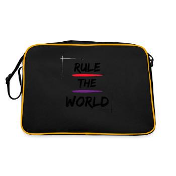 Rule the World - Retro Tasche - Schwarz/Gold - Hinten