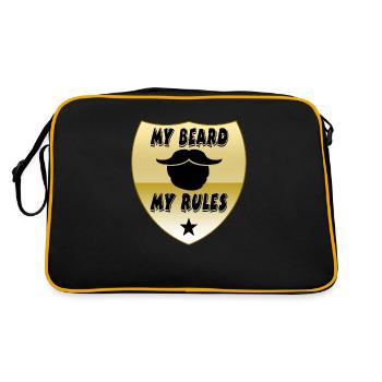 Bart - Retro Tasche - Schwarz/Gold - Hinten