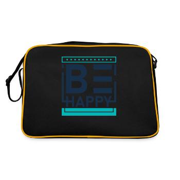 Sois heureux - Sac Retro - noir/or - Dos