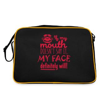 Mon visage le fera certainement - Sac Retro - noir/or - Dos