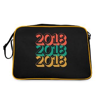 Anniversaire année 2018 / Vintage 2018 - Sac Retro - noir/or - Dos