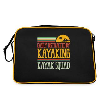 Distrait par le kayak Canot Pagaie Kayak - Sac Retro - noir/or - Dos