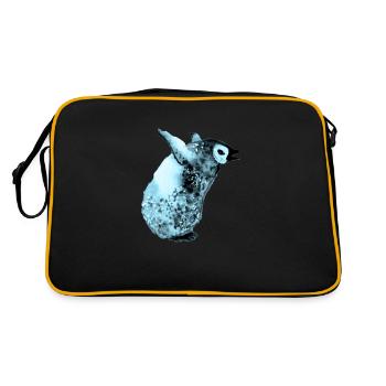 bébé pingouin bleu en pleurs - Sac Retro - noir/or - Dos
