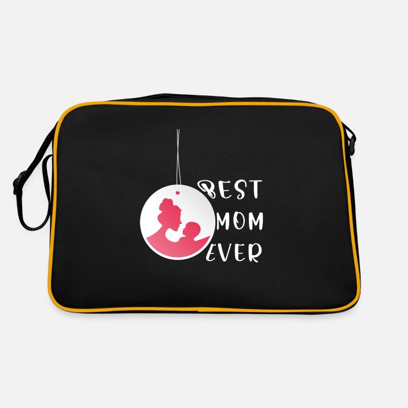 beste Strickmutter - Retro Tasche - Schwarz/Gold