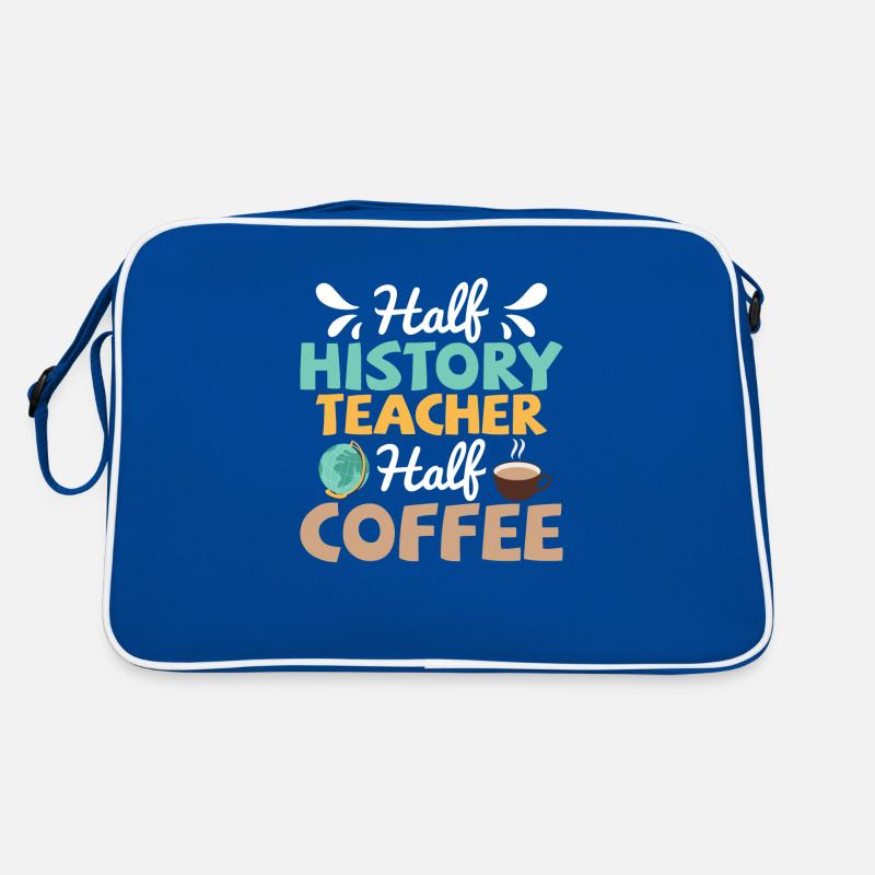 Moitié professeur d’histoire Moitié café Professeur Educati Sac Retro