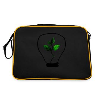 Nachhaltigkeit beginnt mit einer Idee - Retro Tasche - Schwarz/Gold - Hinten