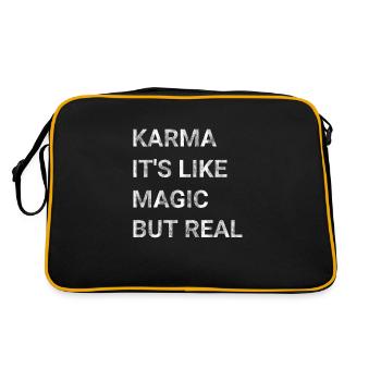 Karma It s Like Magic But Real - Retro Bag - black/gold - Back