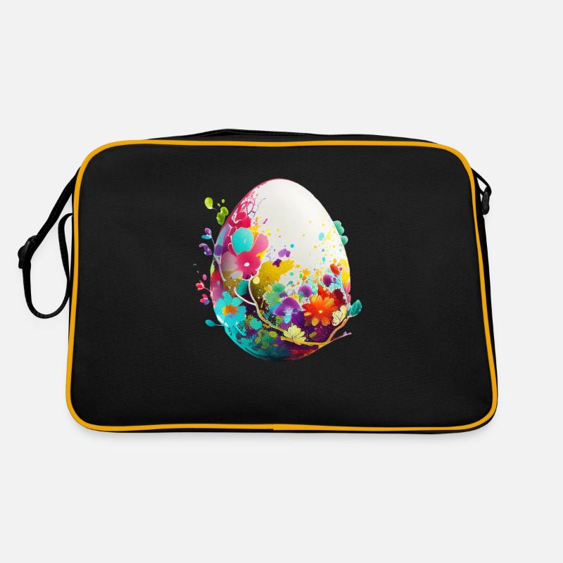 Colorful Easter egg and spring decoration Retro Bag