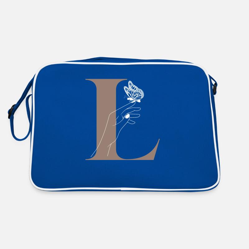 Buchstabe L Magischer Schmetterling Retro Tasche