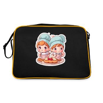 Bake Me Happy - Retro Tasche - Schwarz/Gold - Hinten
