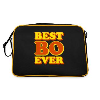 Bo First Name Funny Gift - Retro Bag - black/gold - Back