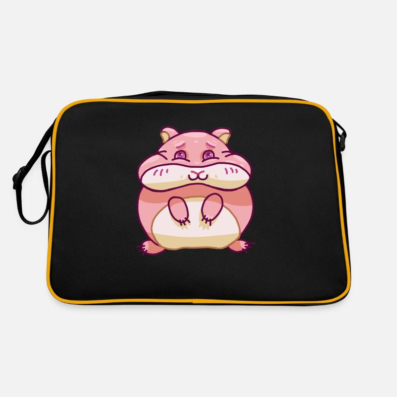 Hamster - Retro Tasche - Schwarz/Gold