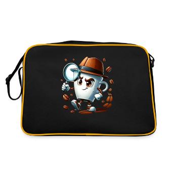 Mystery Brew: Detective Coffee Cup Tee - Retro Bag - black/gold - Back