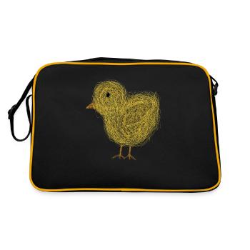 Little cute chick - Retro Bag - black/gold - Back