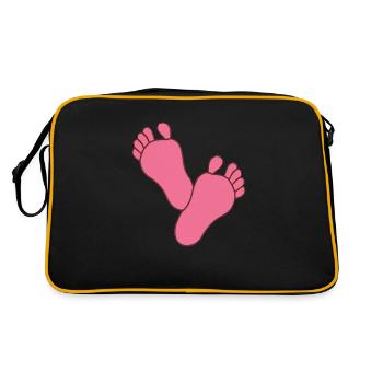 Bébé Pieds Fille - Sac Retro - noir/or - Dos