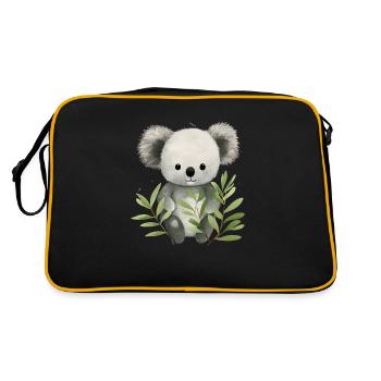 Charme câlin Cub : Bébé Koala Tee - Sac Retro - noir/or - Dos