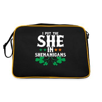 I Put The She In Shenanigans - Retro Bag - black/gold - Back