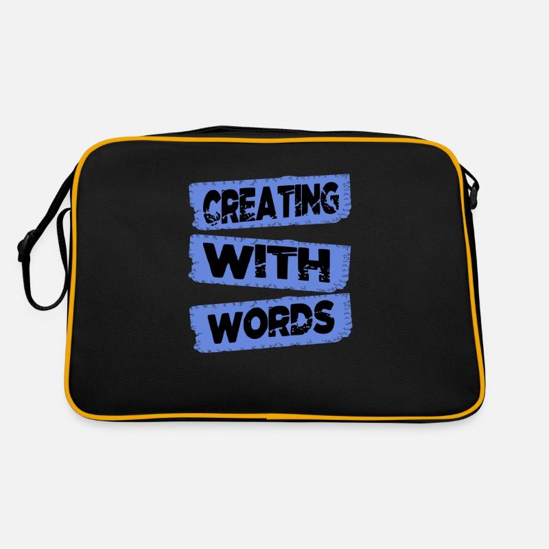 writing tips birthday present authorship - Retro Tasche - Schwarz/Gold
