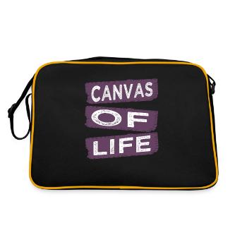 funny quote written expression happy beauty - Retro Bag - black/gold - Back