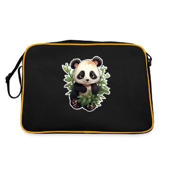 Panda Mignon - Sac Retro - noir/or - Dos