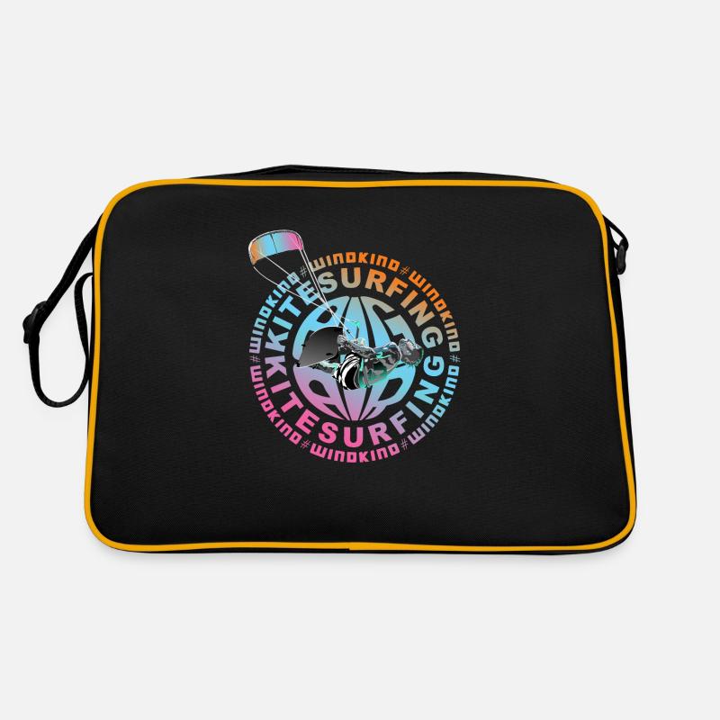 Windkind Kitesurfing - Retro Bag - black/gold