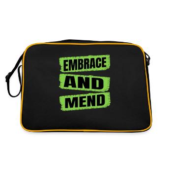 Blague Encouragement guérison citation drôle - Sac Retro - noir/or - Dos