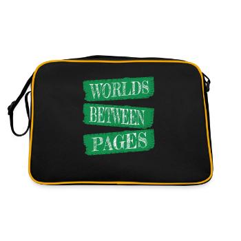 literary community gift idea relaxation - Retro Bag - black/gold - Back
