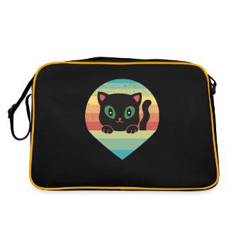 Retro Cat 80s - Retro Bag - black/gold - Back
