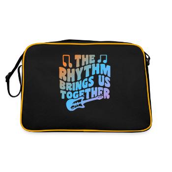 The Rhythm Brings Us Together - Retro Tasche - Schwarz/Gold - Hinten