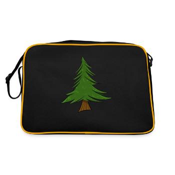 Fir | Christmas Tree | Pine Tree - Retro Bag - black/gold - Back