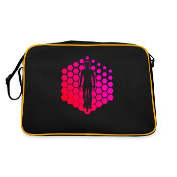 Hommes Vélo VTT Vélo Vélo Femmes Vélo - Sac Retro - noir/or - Dos