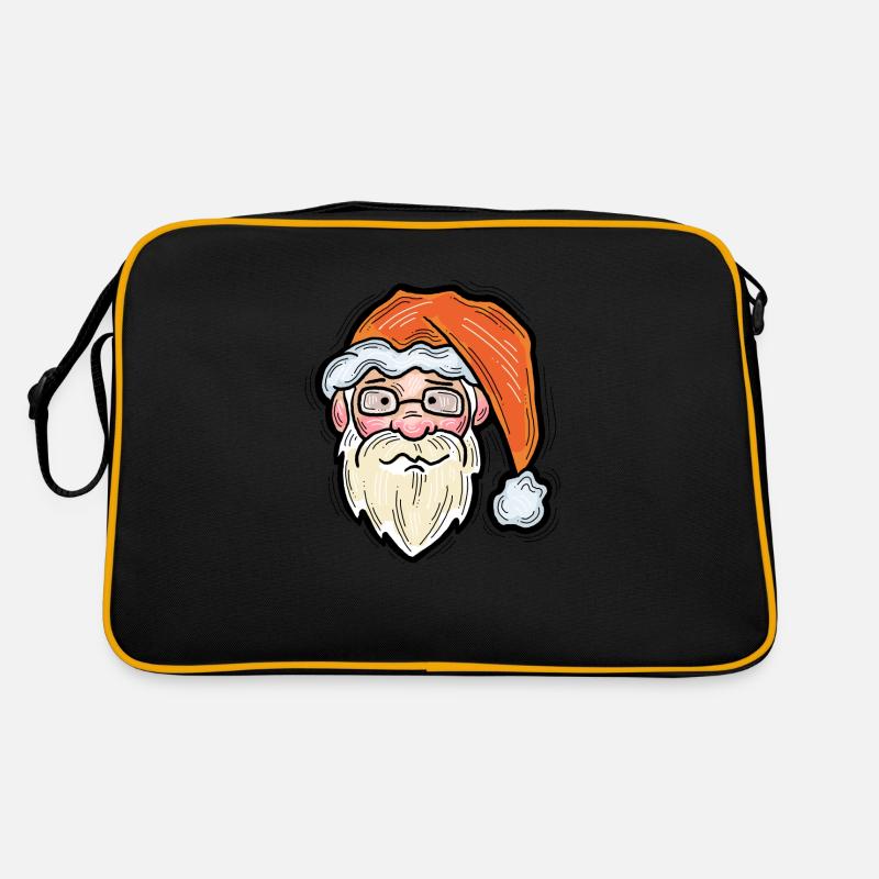 Weihnachtsmann - Retro Tasche - Schwarz/Gold