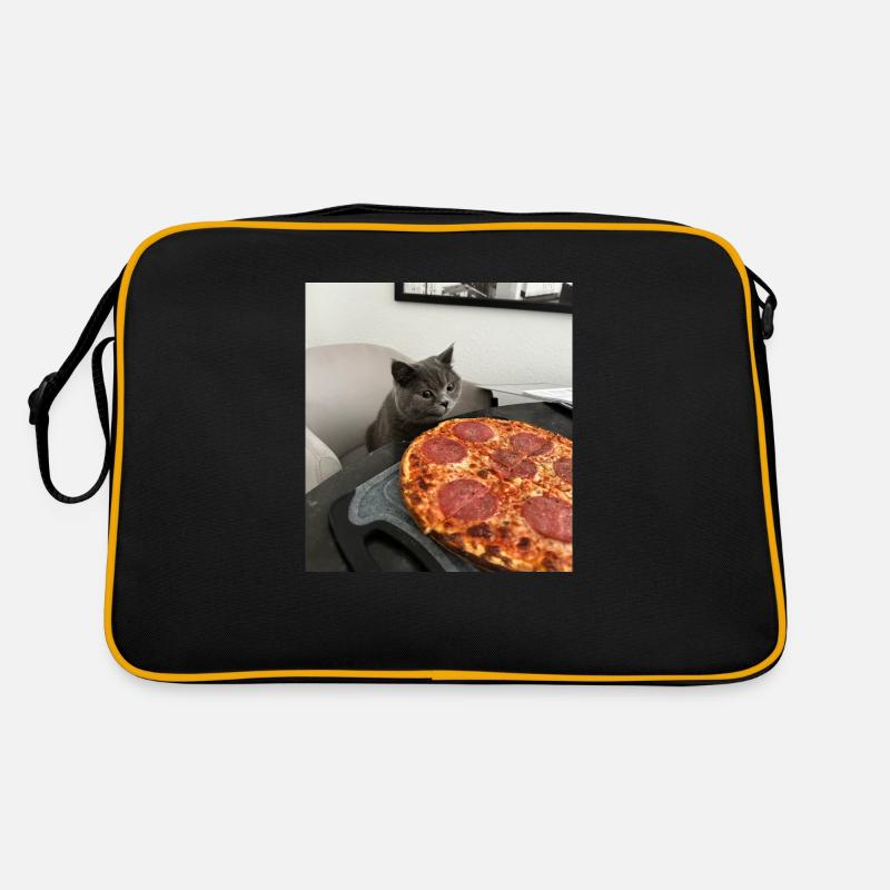 Katzenpizza-Träume Retro Tasche