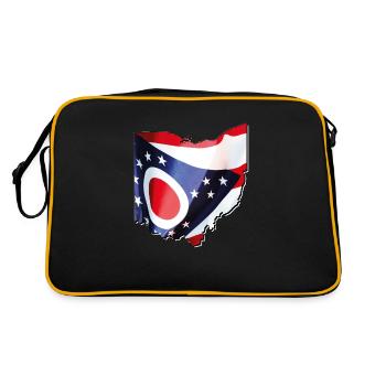 Ohio (États-Unis) | Drapeau réel | Carte des drapeaux - Sac Retro - noir/or - Dos