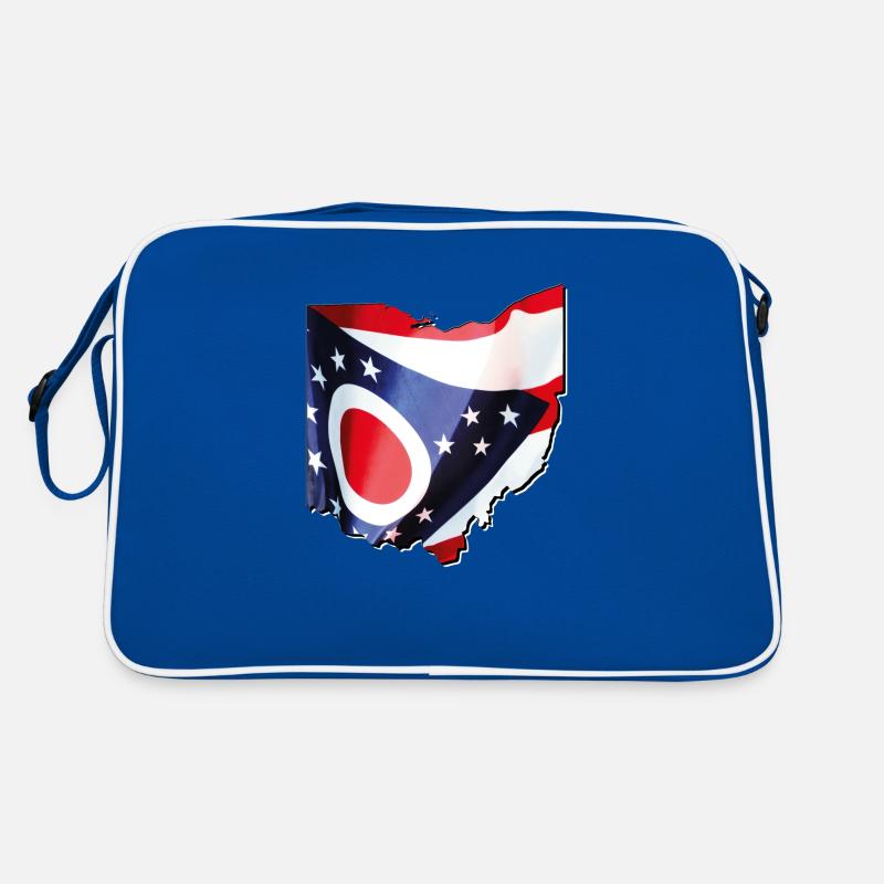 Ohio (USA) | echte Flagge | Flag Map Retro Tasche