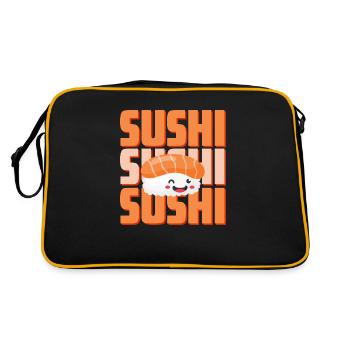 Design inspiré des sushis japonais - Sac Retro - noir/or - Dos