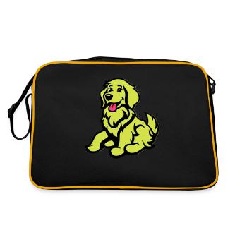 Dog Comic Animal - Retro Bag - black/gold - Back