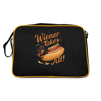 La Wiener prend tout - Sac Retro - noir/or - Dos