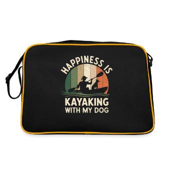 Parfait pour les amateurs de kayak avec des chiens - Sac Retro - noir/or - Dos