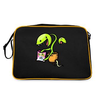 Plante carnivore kawaii avec collation - Sac Retro - noir/or - Dos