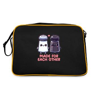 Salz und Pfeffer - Retro Tasche - Schwarz/Gold - Hinten