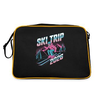 Ski trip 2026 - Retro Tasche - Schwarz/Gold - Hinten