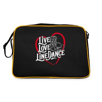 Life Love Line Dance Dancing Dance Sport - Retro Bag - black/gold - Back