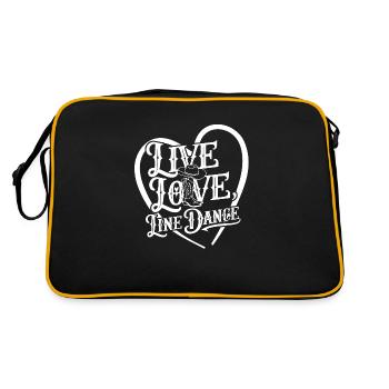 Life Love Line Dance Dancing Dance Sport - Retro Bag - black/gold - Back