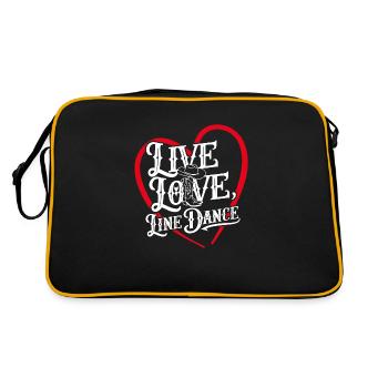 Life Love Line Dance Dancing Dance Sport - Retro Bag - black/gold - Back
