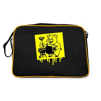 Pork Grilling Beer - Retro Bag - black/gold - Back
