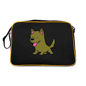 Dog Comic - Retro Bag - black/gold - Back