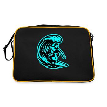 Surfeur Wave Surf - Sac Retro - noir/or - Dos