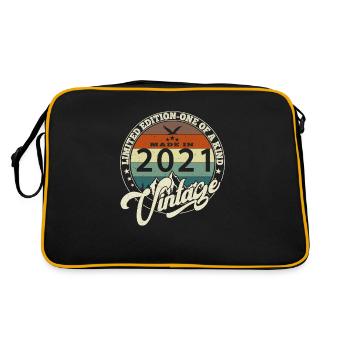 Vintage 2021 Best of 2021 - 4 Year Old Birthday - Retro Bag - black/gold - Back